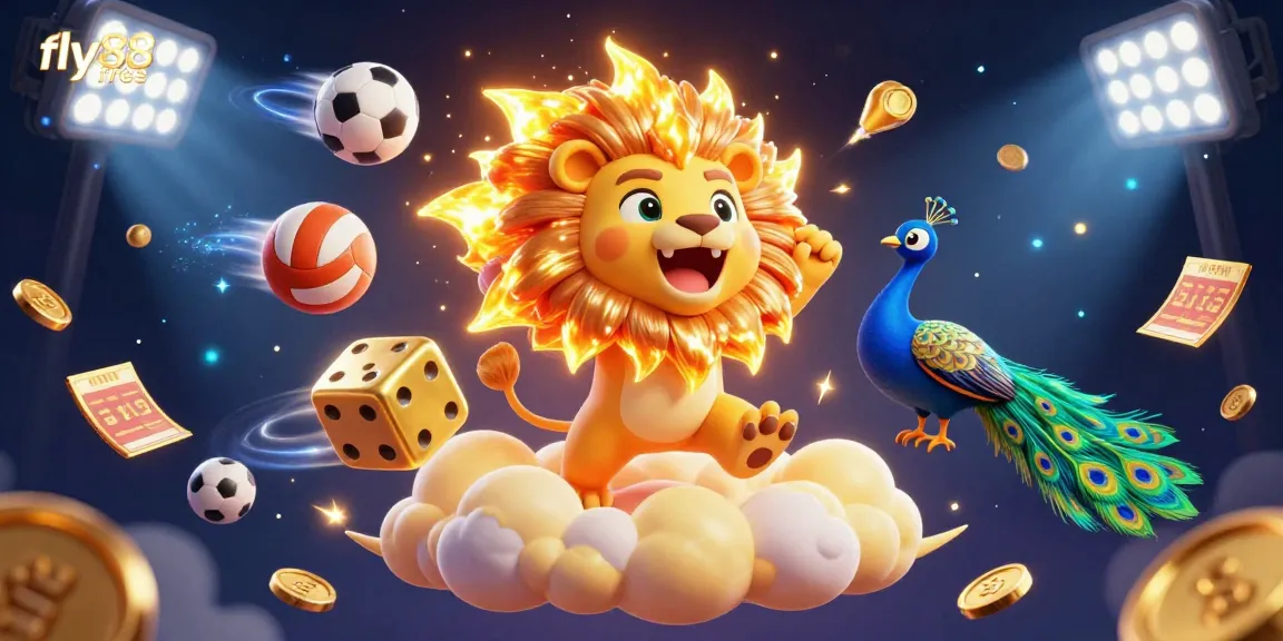 Experience thrilling gaming with fly88 free in this vibrant casino illustration featuring iconic characters and dynamic elements.