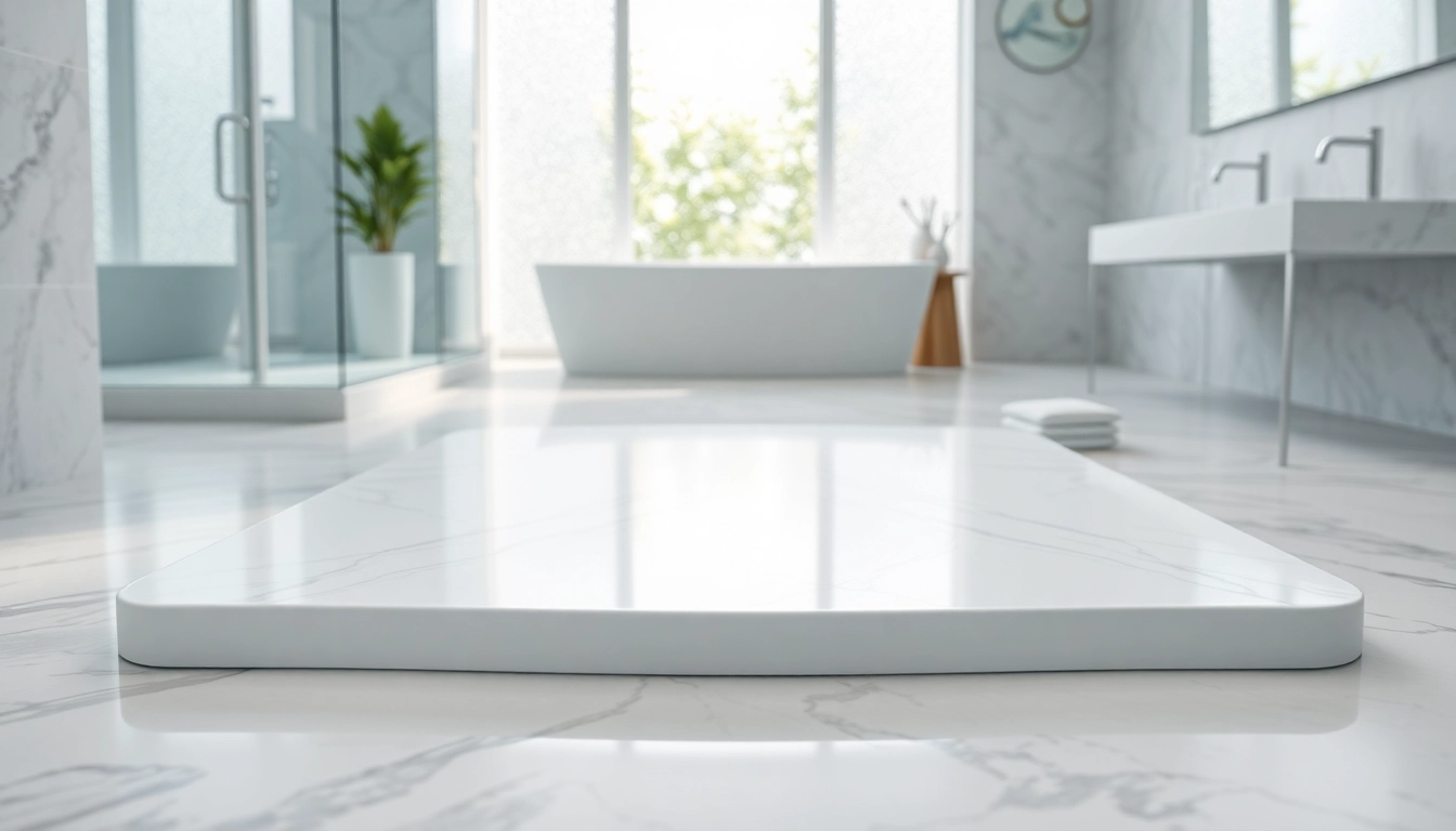 Admire the elegant shower bases designed for a luxurious bathroom setting.