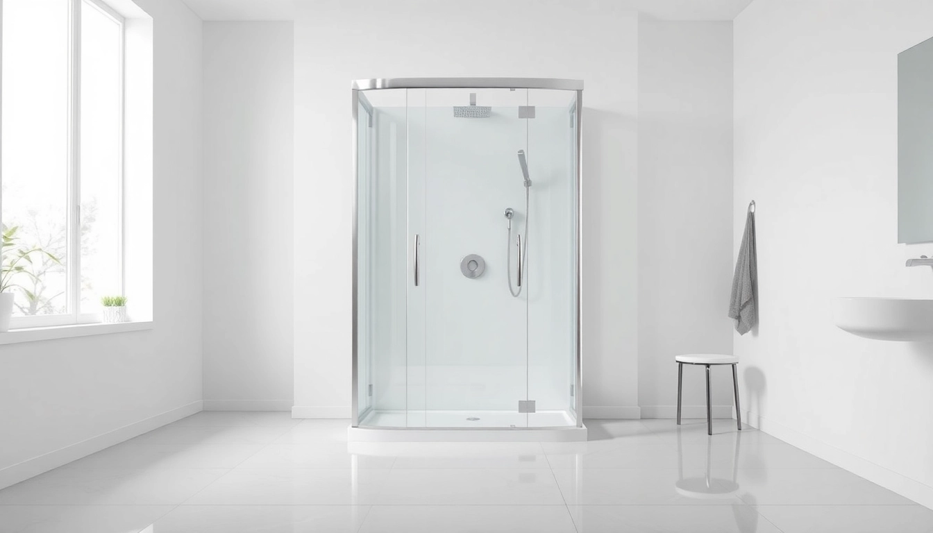 Gestalten Sie Ihre dusche 100x100 mit eleganter Glasumrandung und modernen Armaturen.