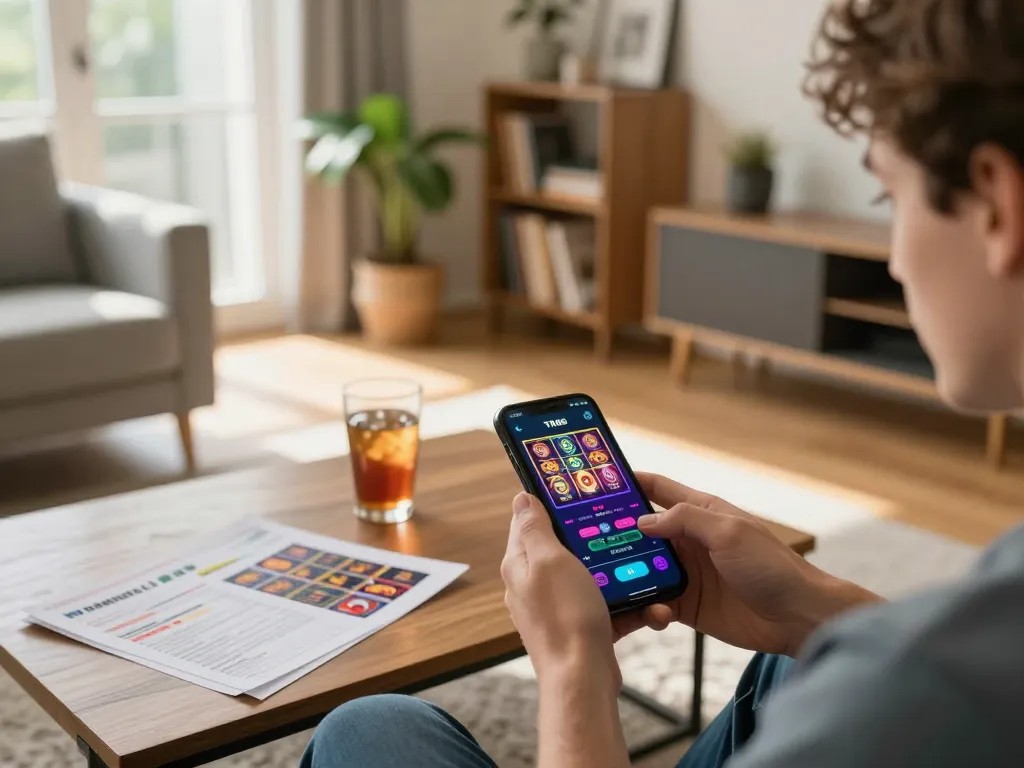 Player immersing in an exciting online gaming experience on the TR88 app, showcasing an engaging and colorful slot interface.