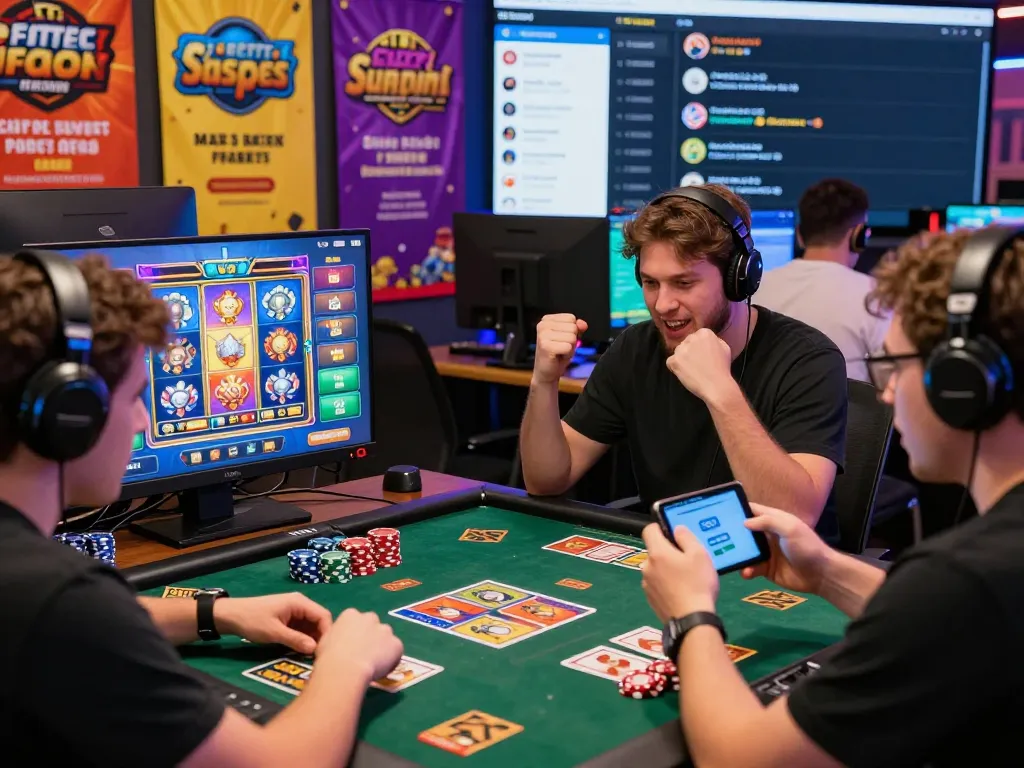 Exciting dynamic gaming on the Sun win platform with players enjoying vibrant slot games and card strategies.