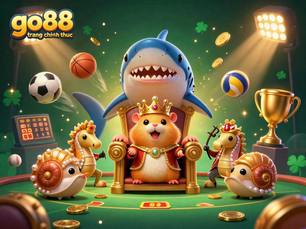 Place bets on go88 trang chu chinh thuc and claim your victories with the golden hamster king and his royal guards!
