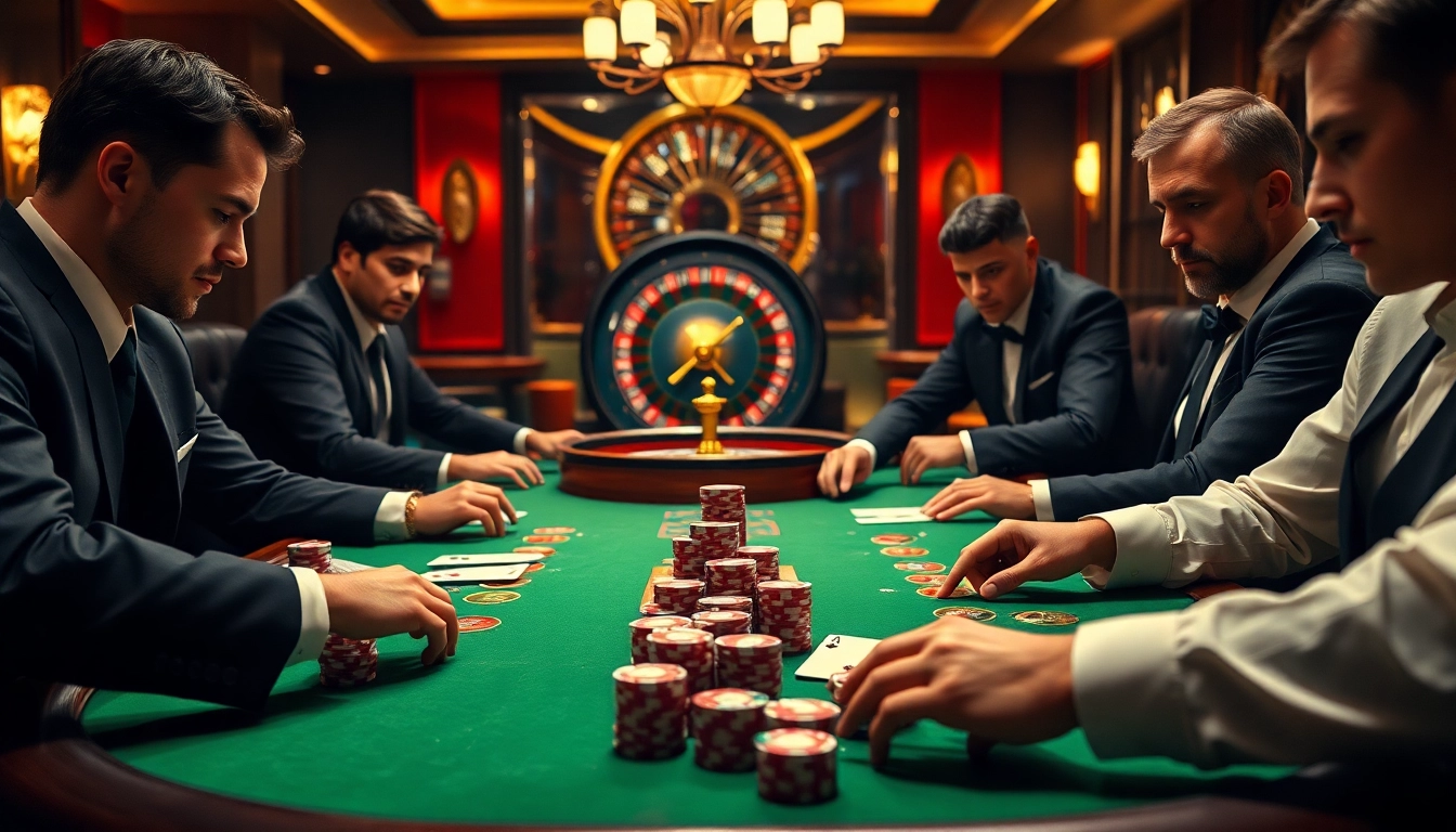 Engaging poker game atmosphere with TR88 branding, showcasing intense player strategies.