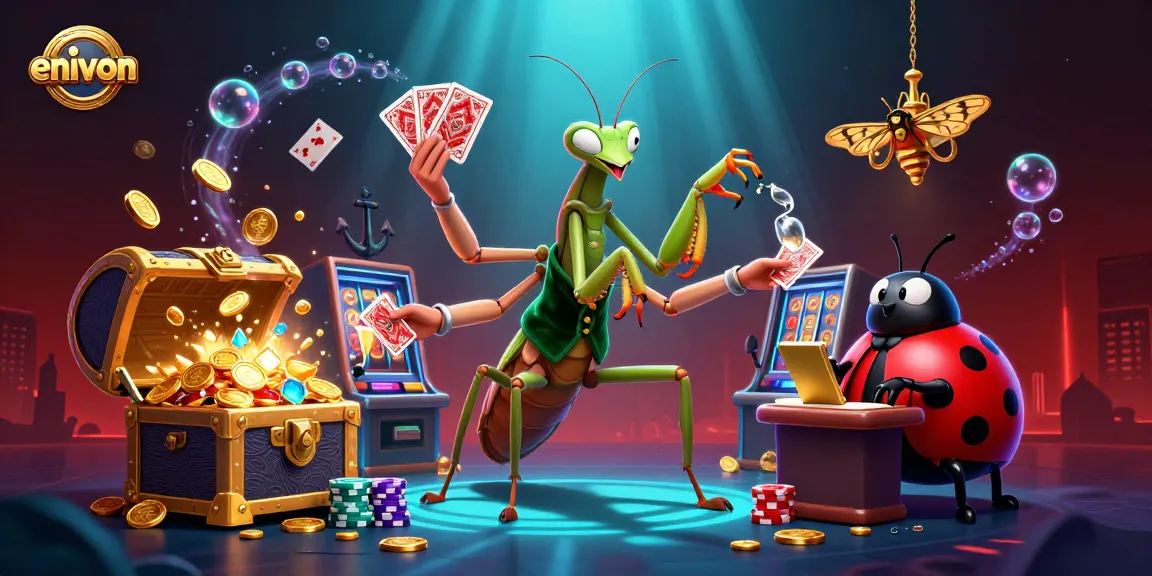 Join environ's thrilling 3D casino scene with lively characters and vibrant game elements.
