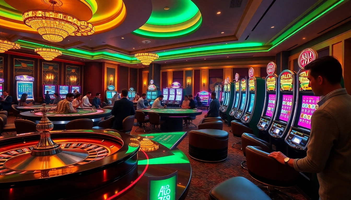 Gamble with finesse at ALO 789's vibrant online casino showcasing dynamic games and luxurious settings.