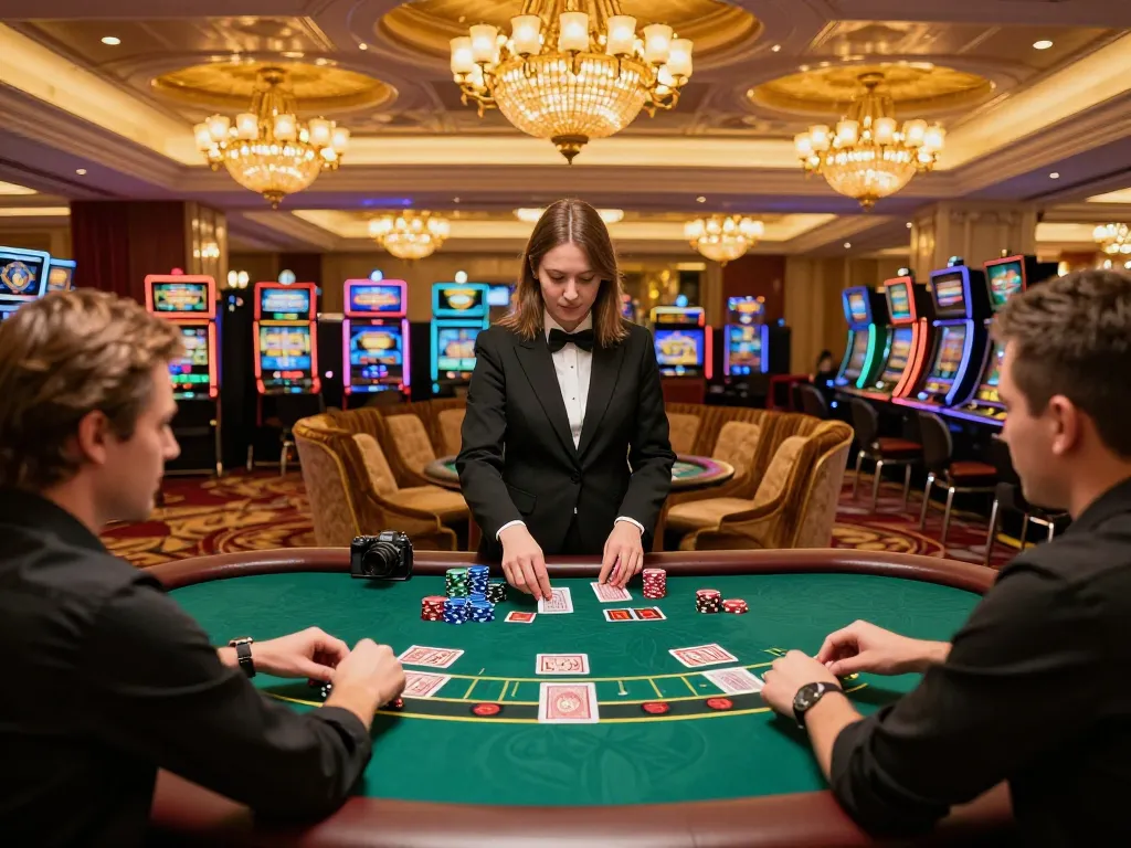 Experience strategic blackjack gameplay at https://da88up.com/ with engaging players and vibrant casino ambiance.