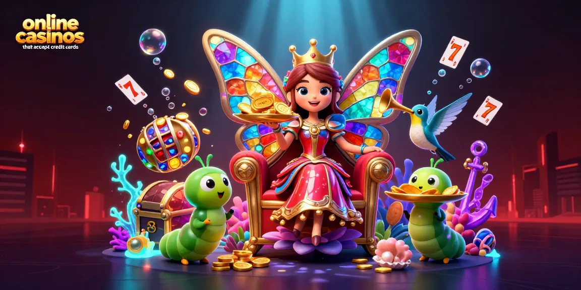 Explore online casinos that accept credit cards with vibrant characters, dynamic game elements, and enchanting visuals.