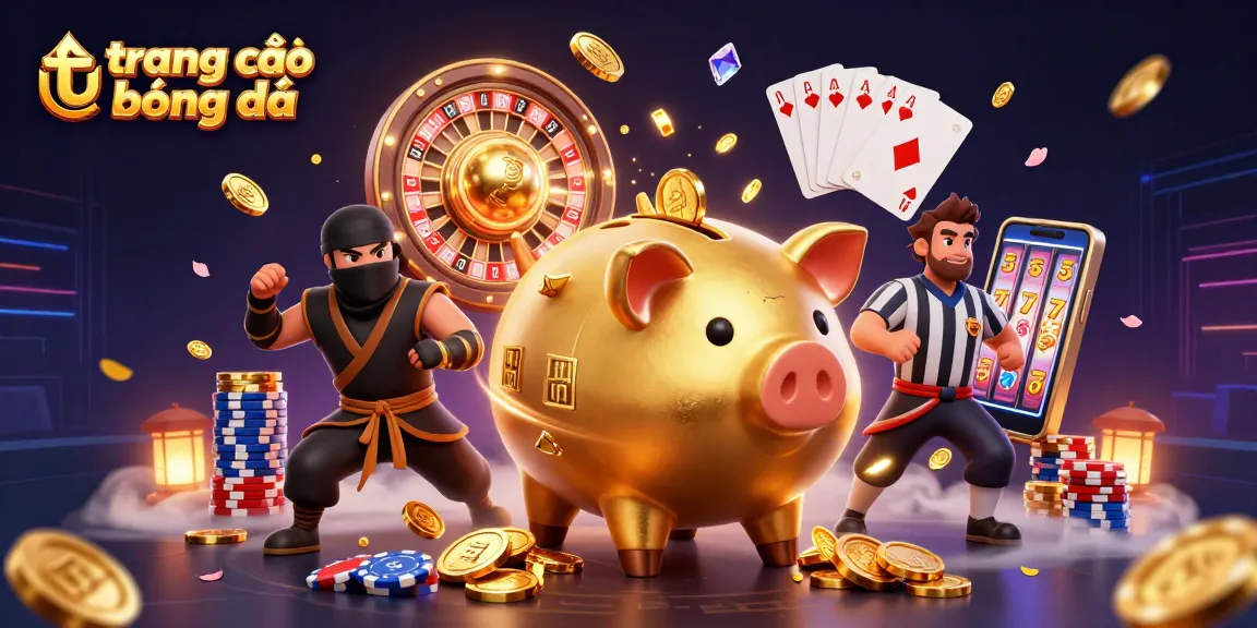 Engage in thrilling gameplay with "trang cá độ bóng đá" showcasing dynamic characters in an exhilarating casino scene.
