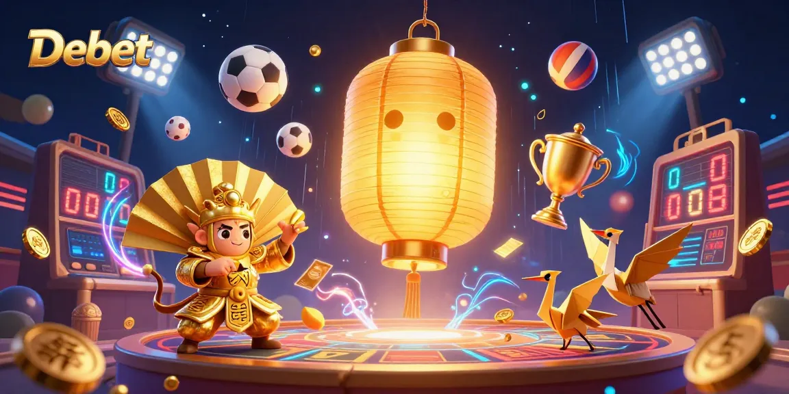 Debet players enjoy dynamic sports betting with exciting visuals and energy in this 3D illustration.