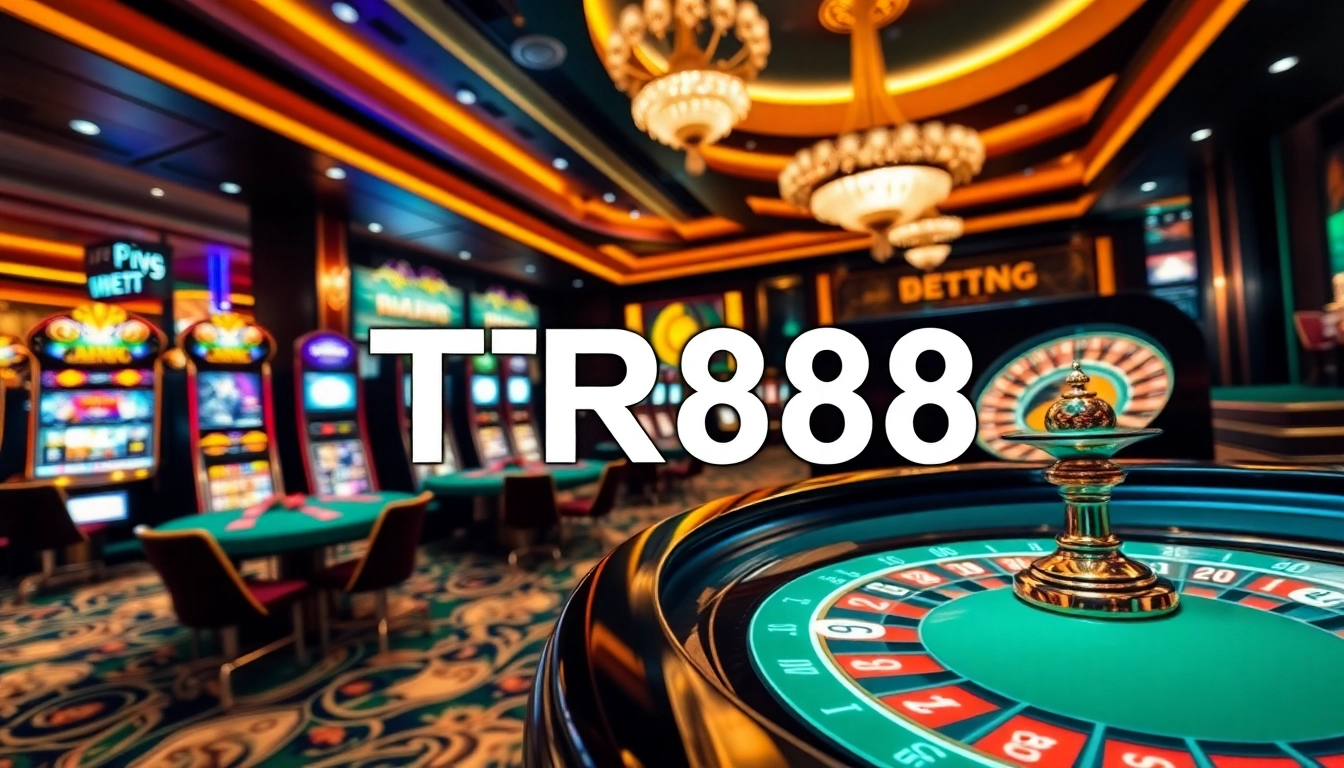 Experience the thrilling ambiance of a casino with the TR88 link interface as players engage with games.