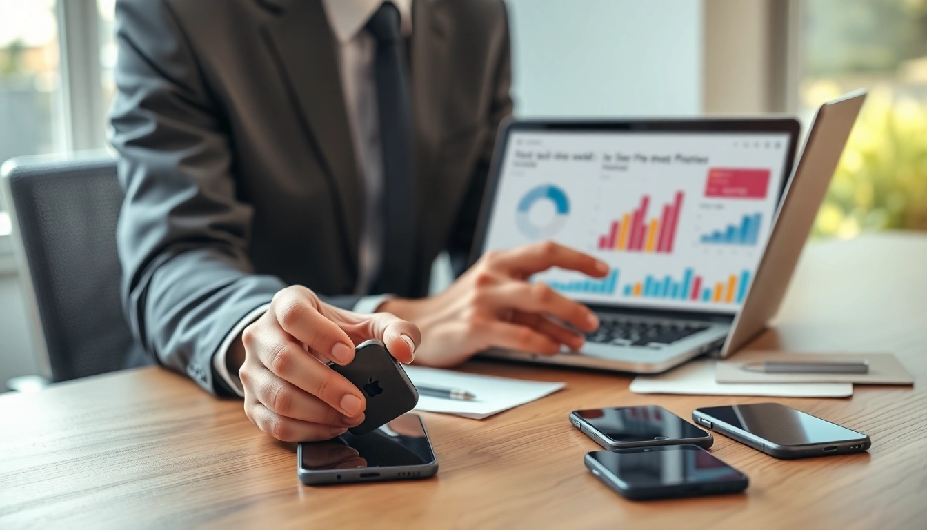 Sell Your Phone with expert evaluation tools on a bright desk.