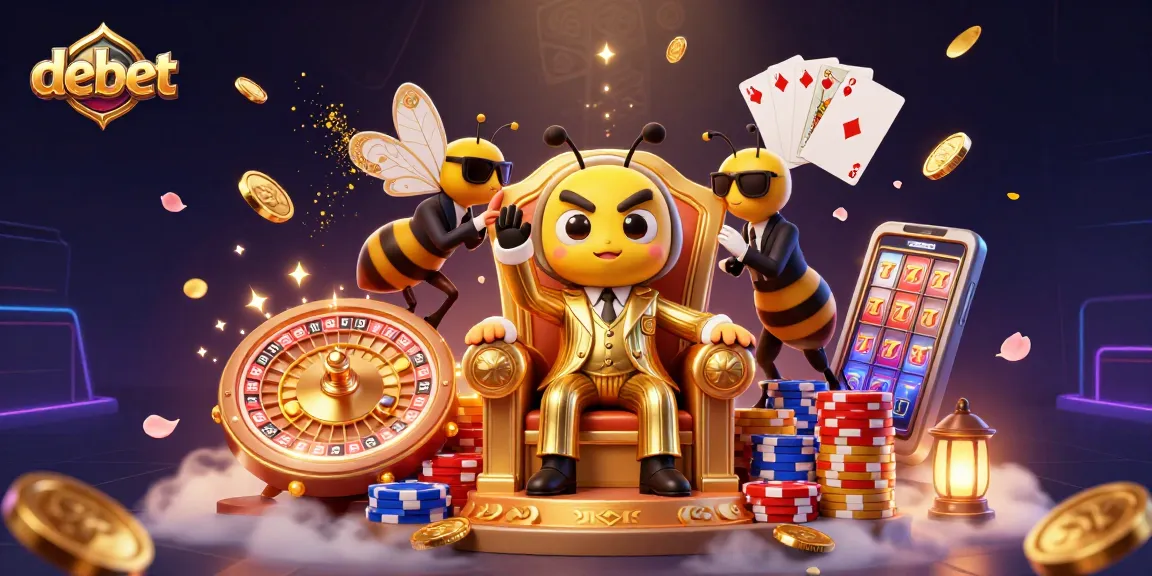 Engage with debet's dynamic casino scene featuring vibrant characters and thrilling gaming elements.