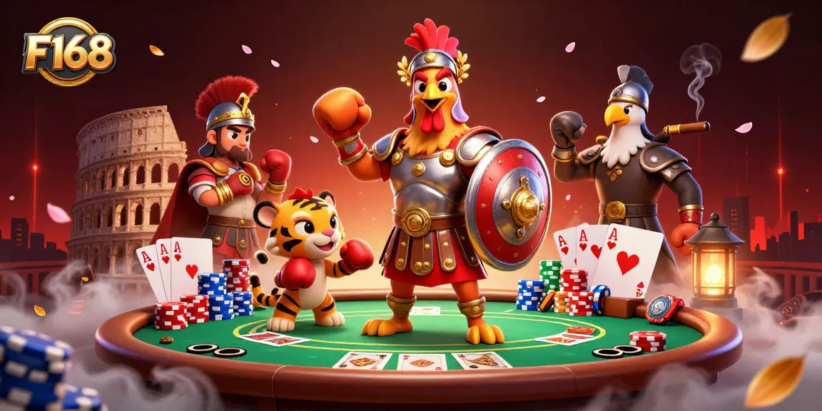 Experience F168 with thrilling 3D gladiator combat and vibrant poker action.