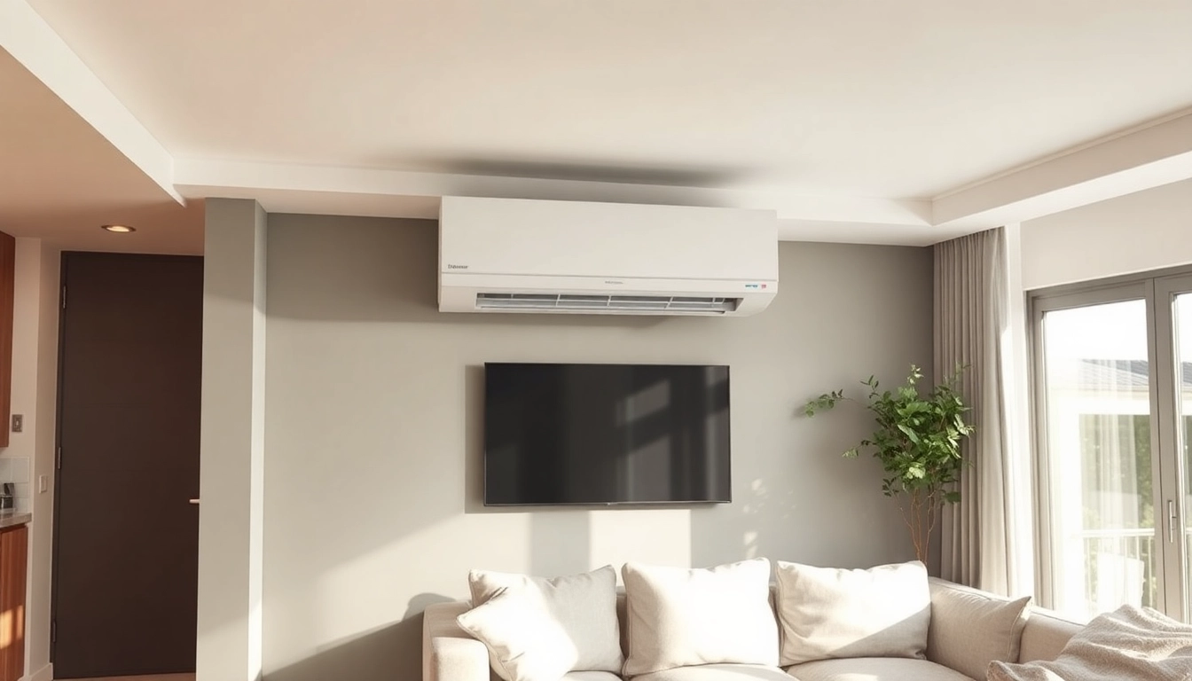 Efficiently installed mini split ac enhancing a modern living space.
