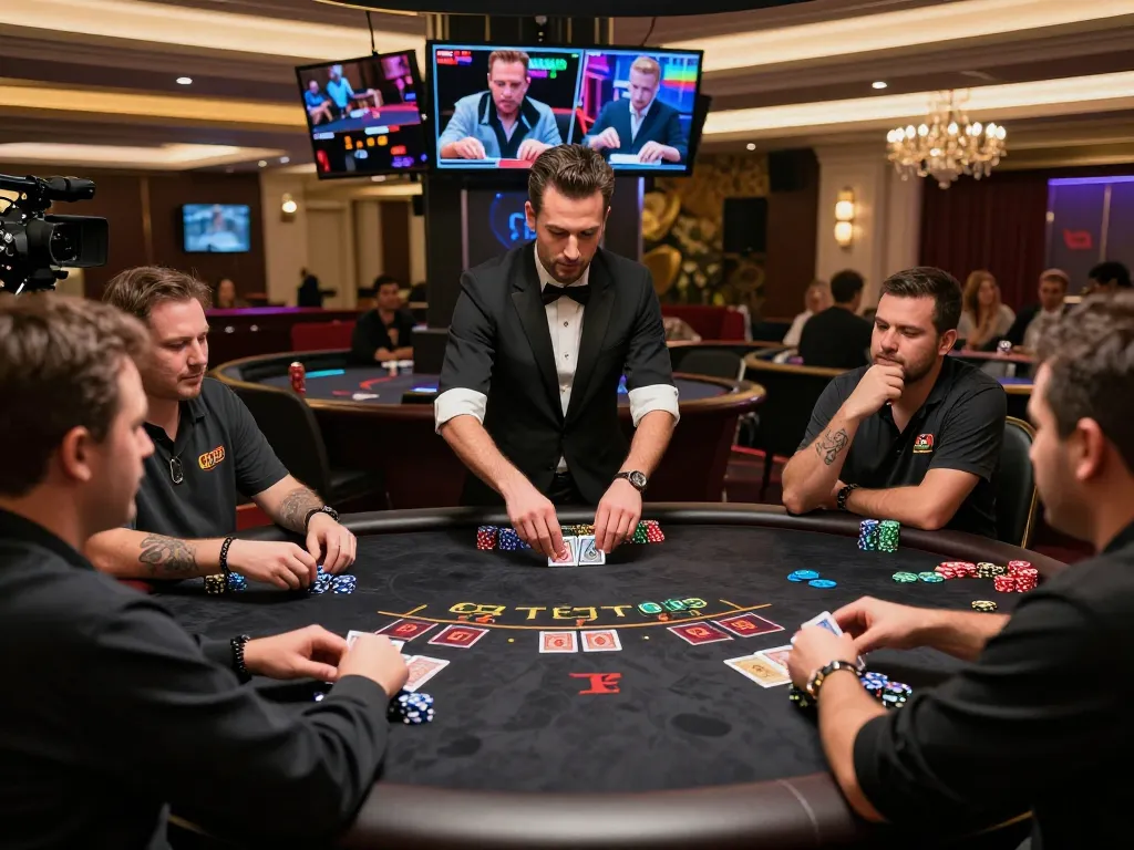 Fly88 live dealer blackjack game with players engaged and a dealer in action