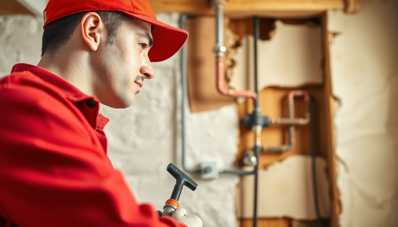 Plumber providing whole house repiping services Tampa in a residential area.