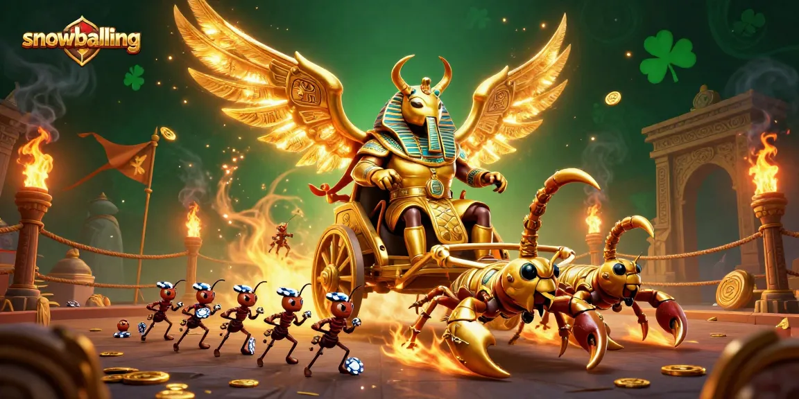 Engage in snowballing-themed casino adventures with captivating characters and vibrant scene elements.
