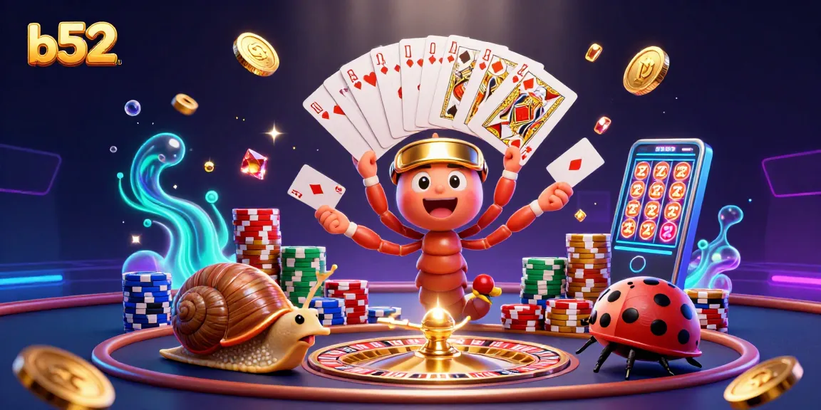 Play cards with b52club's lively characters at a vibrant online casino adventure.