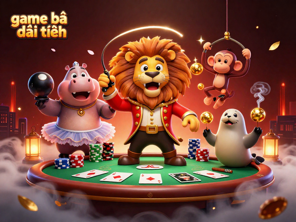 Play game bài đổi thưởng with vibrant casino characters and rich gaming elements.
