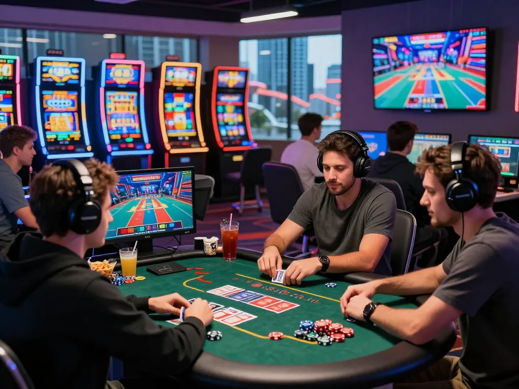 Exciting online gaming scene featuring https://gem88.com.mx/ and players engaging in virtual casino activities.