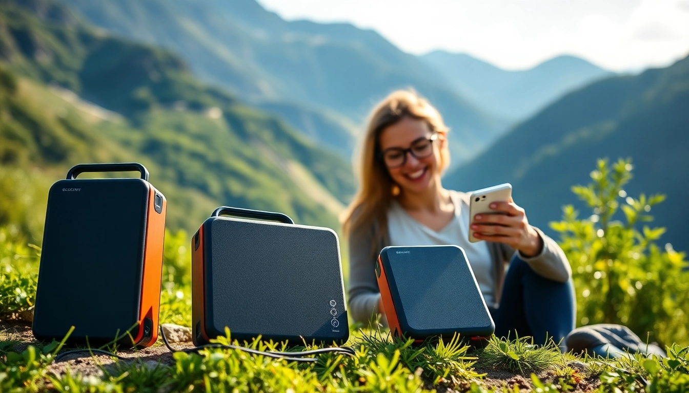Utilize EcoFlow portable power stations in stunning outdoor settings for sustainable energy solutions.