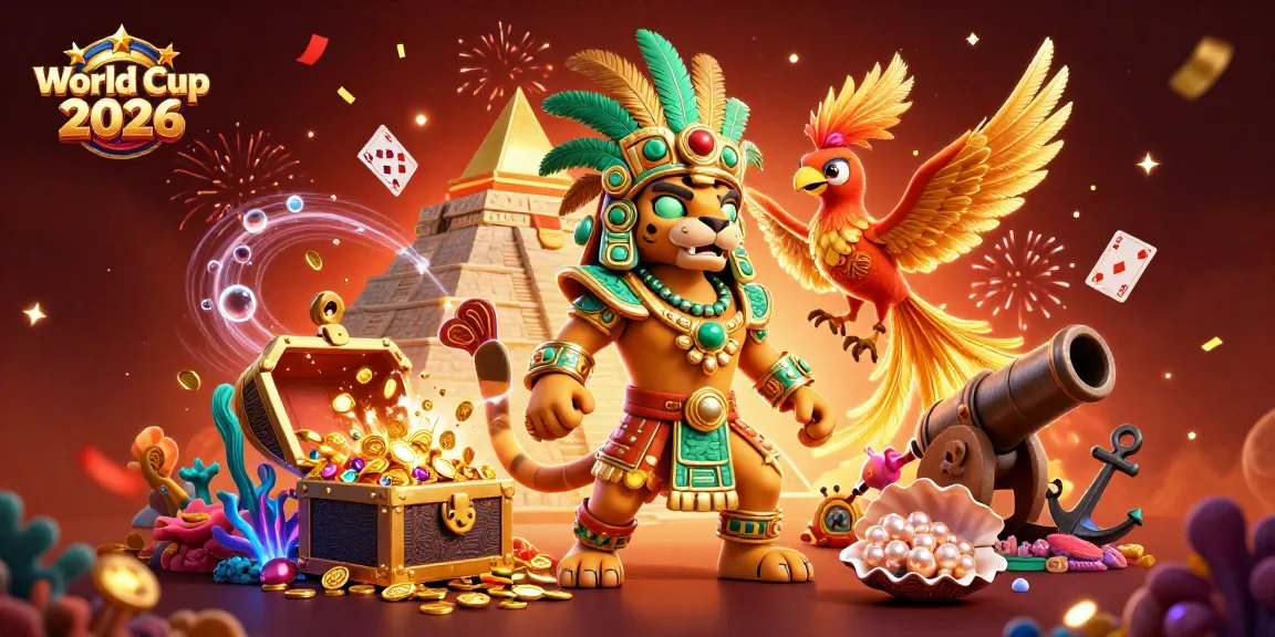 Engage in the World Cup 2026 celebrations with vibrant characters and golden treasures.