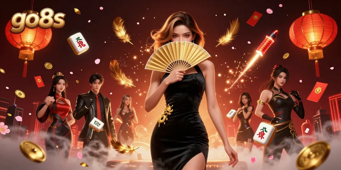 Experience thrilling gameplay at go8s with vibrant casino-themed elements in this dynamic illustration.