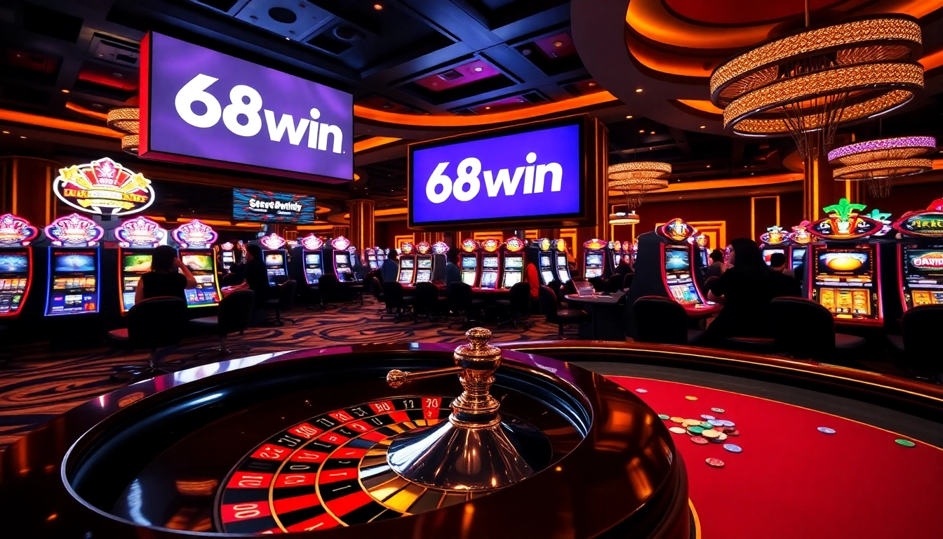 Experience the thrill of winning with 68win in a luxurious casino setting.