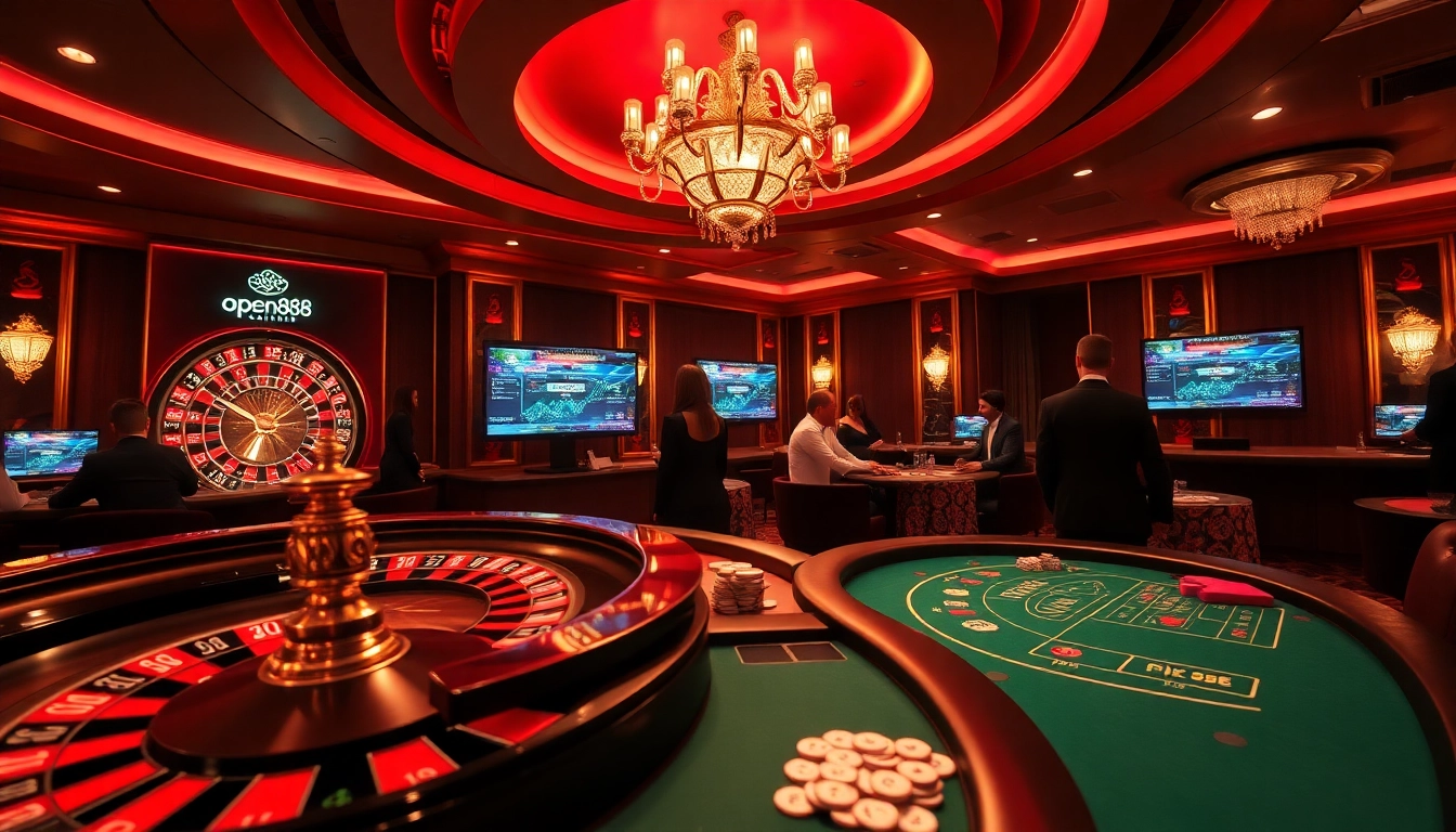 Experience the thrill of gaming at open88 with thrilling casino tables and engaging players.