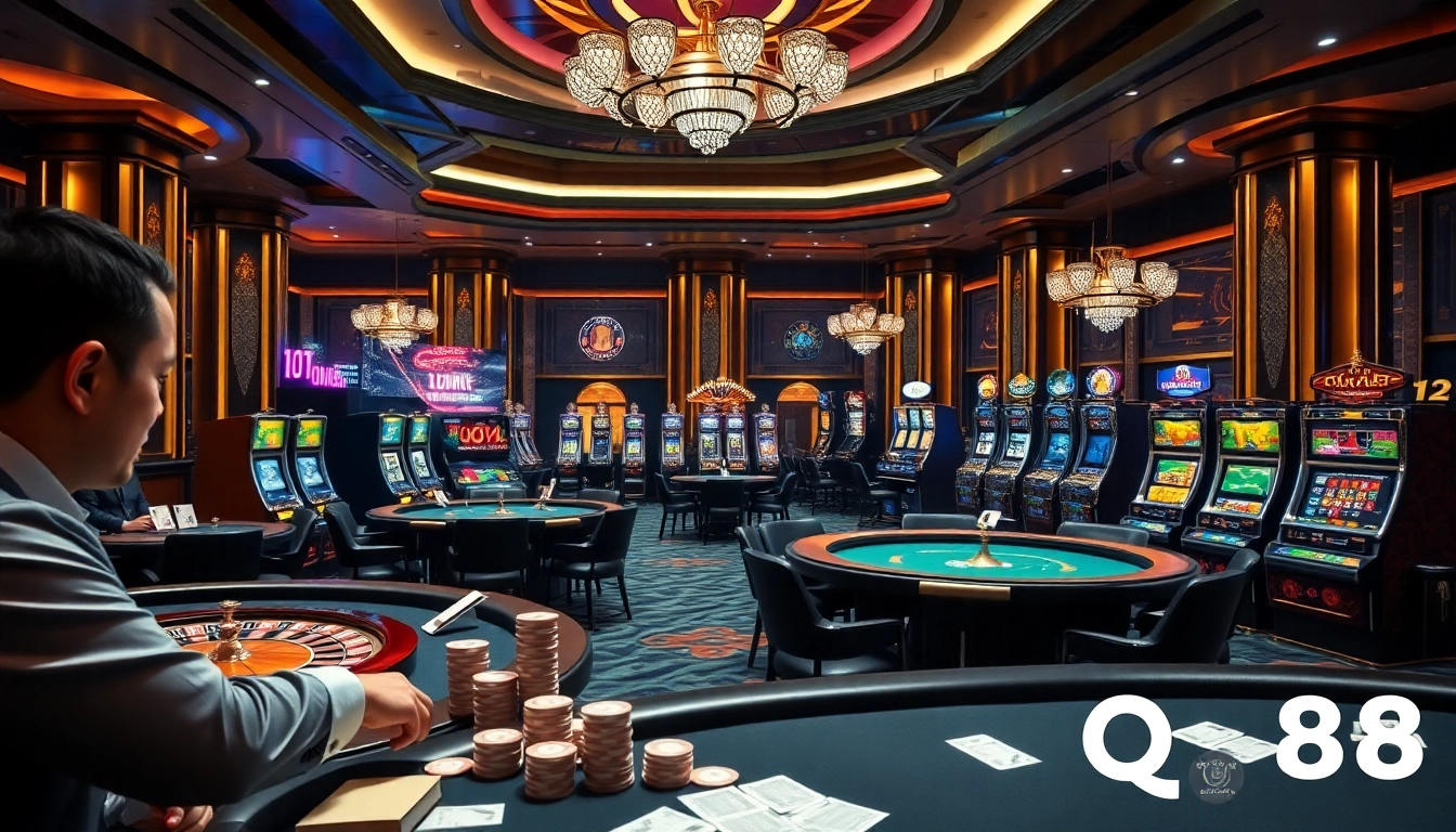 Experience thrilling gameplay at Nhà Cái QQ88's luxurious casino atmosphere.