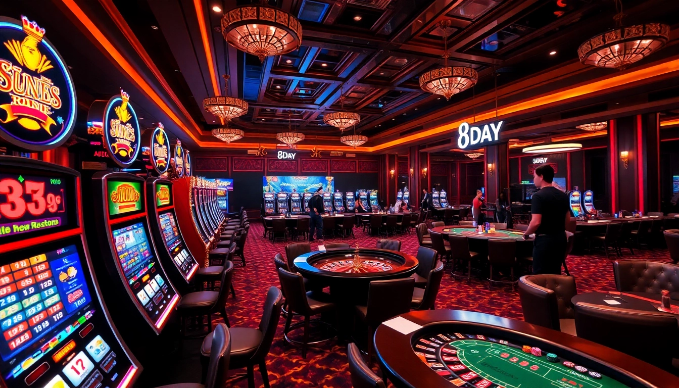 Experience the thrill of winning at 8DAY with immersive casino games and luxurious vibes.